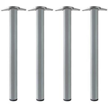 Juego de 4 patas modelo Neiva para mesa 60ø H710 acabado gris metal
