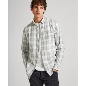 Camisa Pepe Jeans Parker para Hombre de Popelín a Cuadros Verde