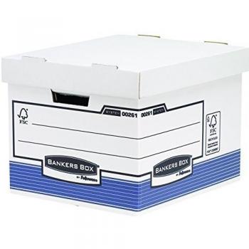 Bankers Box System - Contenedor de archivos automático, A4, azul