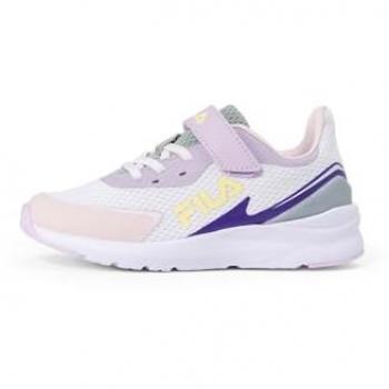 Fila CRUSHER V Kids Running Shoe (Trainers) - White-Dahlia Purple