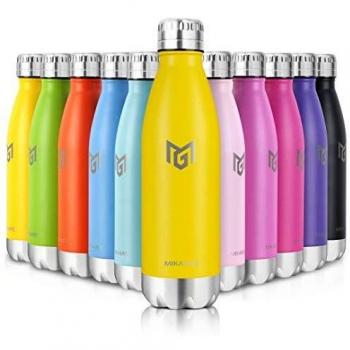MIKAMEE Botella de Agua Acero Inoxidable 350/500/650/750ml | Aislamiento de Vacío de Doble Pared airBottle | sin bpa Botella termica | Mantiene 24h frías/12h Calientes | para Niños, Deporte, Oficina