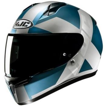 Casco Integral HJC C10 Tez Blanco Turquesa Azul Talla M
