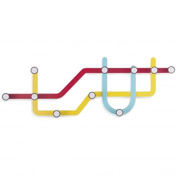 Umbra Subway Percha de Pared, Multicolor, Acero