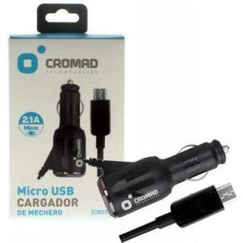 CROMAD Cargador de Mechero Micro USB 2.1A Negro