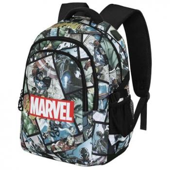 Mochila Infantil Los Vengadores Avengers Marvel Adaptable 44cm, doble, multicolor, 34 x 46 cm, capacidad 32 L