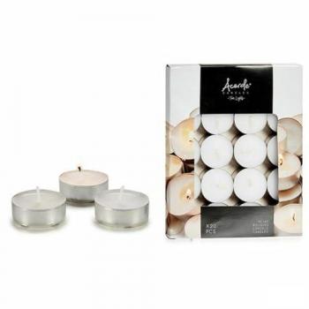 Set de Velas Blanco - 12 Unidades - Cera - 3.8x3.8x1 Cm - 20 Piezas