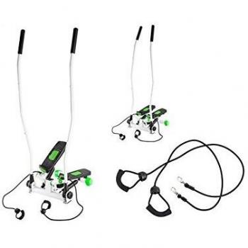 Stepper Twist HMS S3085 con brazos móviles y cuerdas, verde-blanco