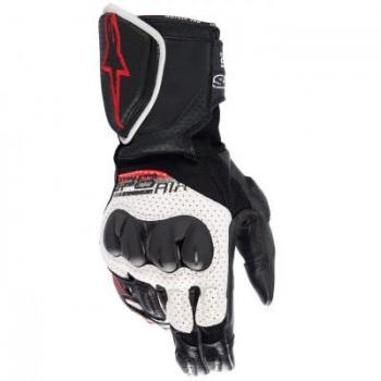 Alpinestars SP-8 Air V3 Summer Motorcycle Gloves - Goat Leather, CE Certified, White/Black/Red, 3XL