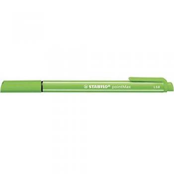Rotulador Punta Fina Stabilo pointMax 0.80 mm Verde Hoja - Pack de 10 unidades