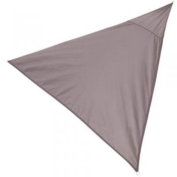Toldo de Vela Triangular de Poliéster 3.6x3.6x3.6 m - Color Taupe, Impermeable y Protección UV para Jardín y Patio