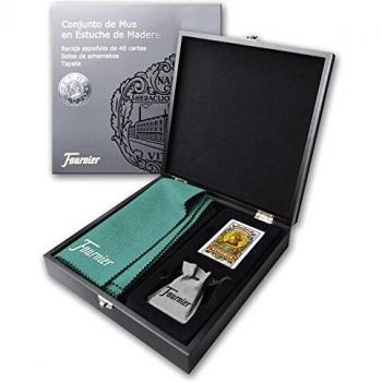 Fournier- Conjunto Completo de Mus Estuche de Juego para Regalo, Color negro