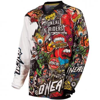 0023C-103 - Oneal Mayhem 2015 Crank Motocross Jersey M Black/Multi