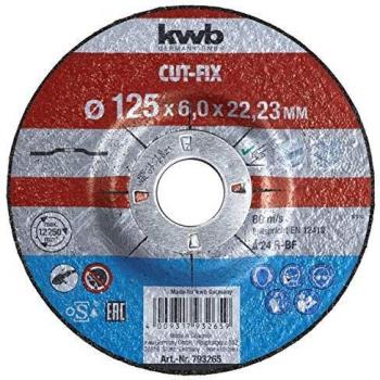 KWB 49793265 Discos desbaste Cut-Fix, 125 x 6 x 22 cm