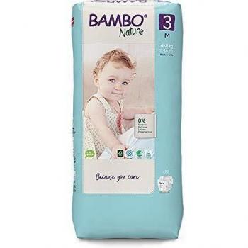 Bambo Pañales Ecologicos Deshechables Midi T3 5M, Multicolor, Tall Pack of 52 Nappies