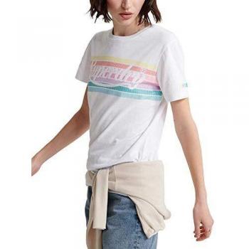 Superdry Mujer Camiseta Rainbow Óptico 38