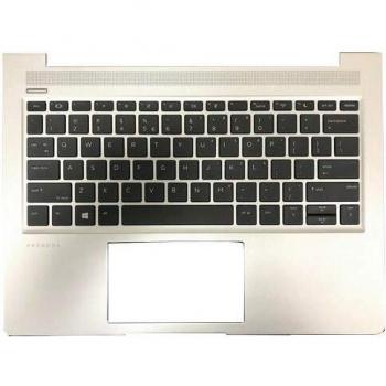 Base y Teclado de Repuesto para Notebook HP L44548-B31, Color Negro y Plata, Compatible con HP 430 G6/G7 (Sin Retroiluminación)