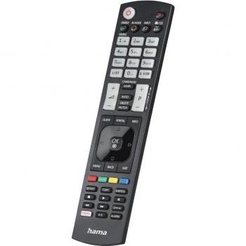 Mando a distancia Hama 00221061, Compatible con LG, 52 botones, Funciona con pilas AAA, Color Negro