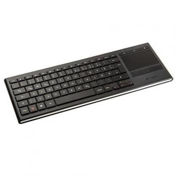 Logitech K830 - Teclado (RF inalámbrico, Hogar, QWERTZ, Alemán, Negro, TV)