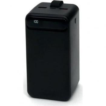 Batería de Emergencia 50000mAh PD Quick Charge con Pantalla LED y Linterna LED Negra