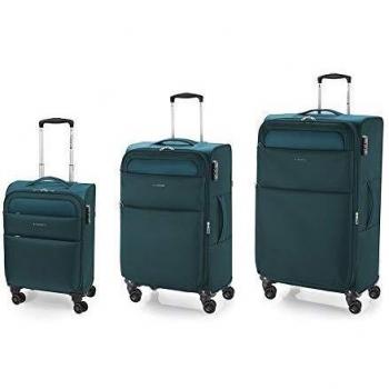 Gabol - Cloud | Set de Maletas de Viaje de Color Turquesa con Maleta de Cabina, Trolley Mediano y Trolley Grande
