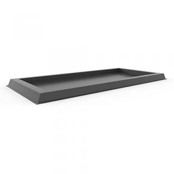 Platillo rectangular de resina 108,5x49 cm color antracita para maceta modelo Matera