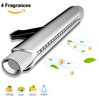 COCOCITY® Purificador de aire del coche Car Scent Dispensador de fragancias para coches Mini Aroma Sticks Perfume para vehículos Difusor 4 Aromatherapy Purificador de aire Naranja / Limón / Mar / Aceituna para vehículo, habitación, oficina con aceite