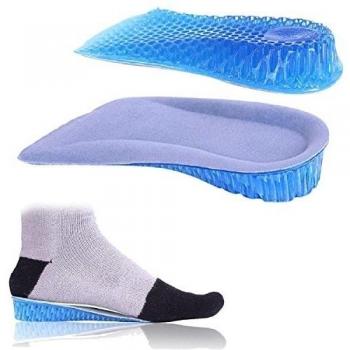 ASIV 1 Par Silicona Invisible Respirable Aumento de 3cm de Altura Plantilla de Gel en Forma de Panal para Hombres Mujeres
