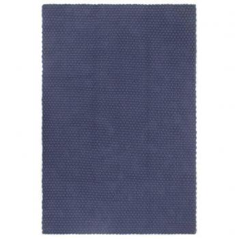 Alfombra rectangular azul marino 180x250 cm en algodón