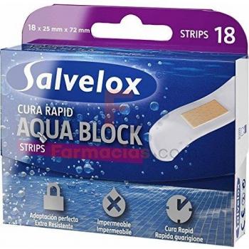 Salvelox Apósito Cura Rápido Aqua Block 18 Unidades
