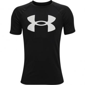Under Armour Boys Tech Big Logo Black Short Sleeve T-Shirt