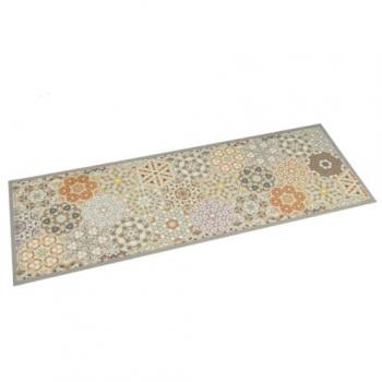 Alfombra de Cocina Lavable Terciopelo Hexágonos Pastel 60x180cm Multicolor