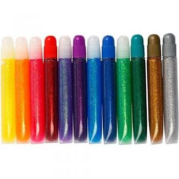 Pegamento Brillante, 10 ml, 12 Botellas, Colores Variados