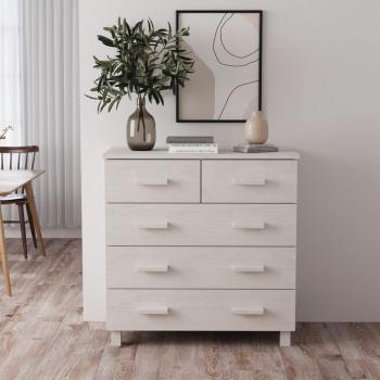 vidaXL Sideboard HAMAR White 79x40x80 cm Solid Wood Pine