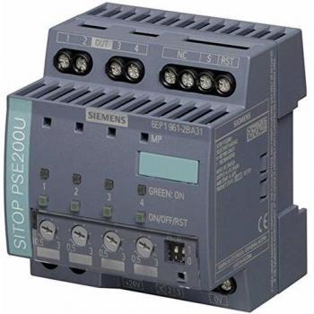Módulo de Selectividad Siemens SITOP PSE200U, 4 Canales, Salida 24V DC/3A, Monitoreo Individual