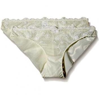 Selene Claire, Pack de 2 x Braguitas Para Mujer, Marfil, S