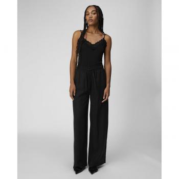 Pantalón de mujer fluido largo - Object Tilda Talula Negro