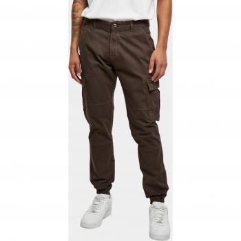 Urban Classics Men's Brown Washed Cargo Twill Jogging Pants
