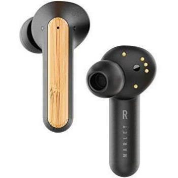House of Marley Redemption ANC - Active Noise Cancelling, True Wireless Bluetooth Earphones, Sweat Resistant Earbuds, 28 Hours Playtime, USB-C Quick Charge, Eco-Friendly Bamboo - Signature Black