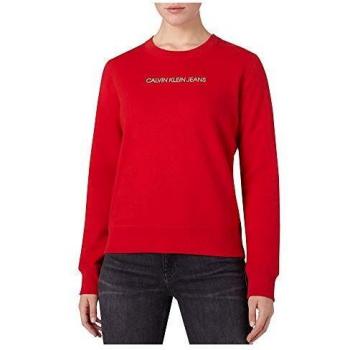 Calvin Klein Shrunken Inst Reg Cn Suéter, Al Rojo Vivo, M para Mujer