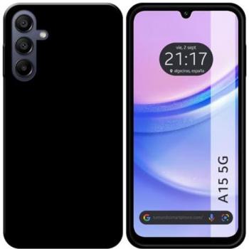 Funda Silicona Gel TPU Negra compatible con Samsung Galaxy A15 4G / 5G