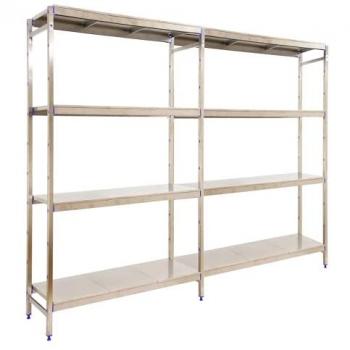 Estantería Simoninox 4SS/2000x2490x500 - Acero Inoxidable, 4 Estantes, Capacidad de Carga 200 kg de Punto Flexión, Ideal para Uso Industrial y Cocina Profesional