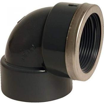 Accesorio de PVC-U 90° con Rosca Interna Reforzada, Ø 25 mm x 3/4 Zoll IG, 16 bar, Color Gris (Paquete de 10)