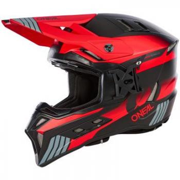 O'Neal Casco de Cross EX-SRS Hitchhiker Negro-Gris-Rojo 2XL