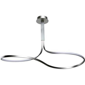 Lámpara Colgante Nur XL Led Lazo Largo Cromo Plata