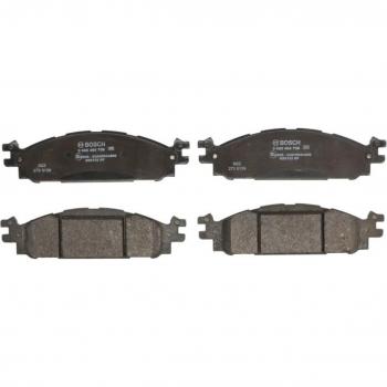 BOSCH 0 986 494 758 Juego de pastillas de freno Low Metallic con chapa antichirridos, freno de disco delantero