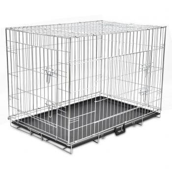 Anself - Jaula metálica plegable para mascotas perros, tamaño XL,3 puertas