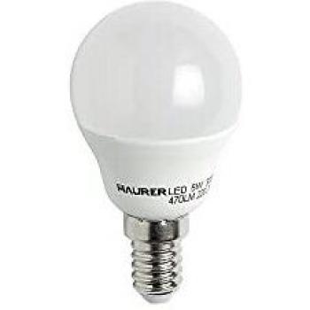 MAURER 19070819 Bombilla Led Esferica Regulable Rosca E14 5 W.= 40 W. 470 lúmenes. Luz Cálida