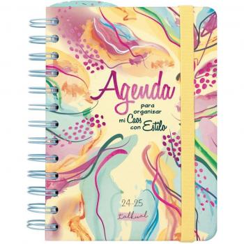 Agenda Finocam Talkual 8º 2024-2025 con Espiral, Cierre con Goma y Páginas de Estilo Diario