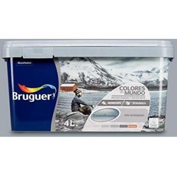 Bruguer Colores del Mundo Pintura para paredes monocapa Escandinavia Gris Intermedio 4 L