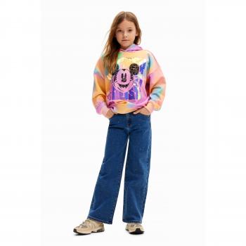 Sudadera oversize de niña con capucha Mickey Mouse - Desigual